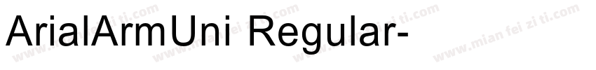 ArialArmUni Regular字体转换